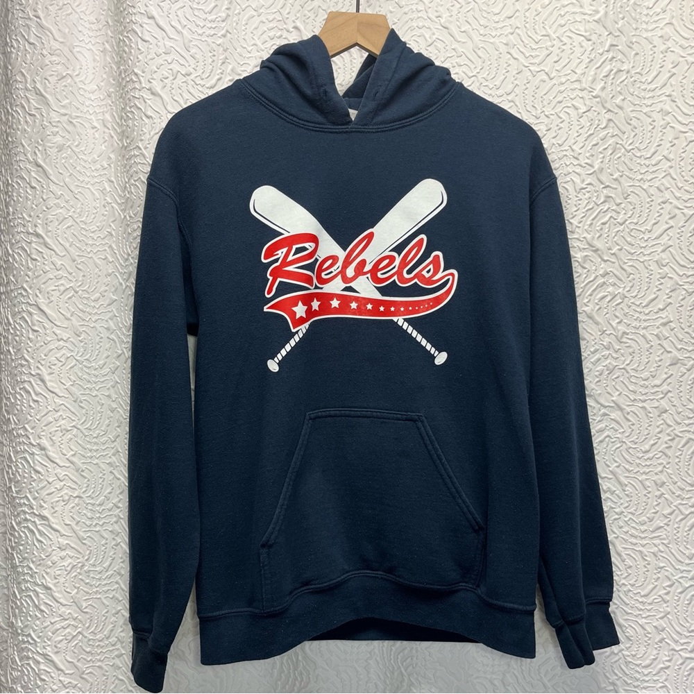 Rebels Breezy Softball Navy Hoodie